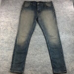 Serenade Mens 38x33 Blue Wash Denim Jeans